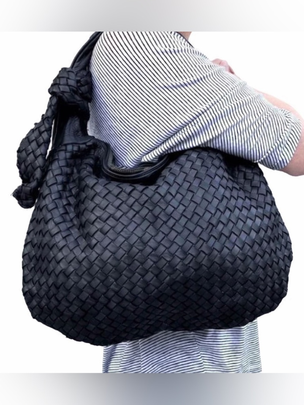 Woven Italian Leather Shoulder/Crossbody Bag